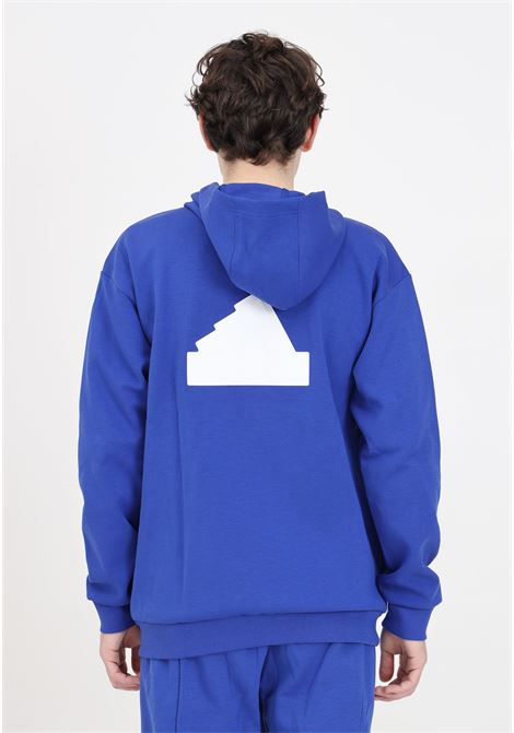 Blue men's sweatshirt with logo patch ADIDAS PERFORMANCE | IR9172.